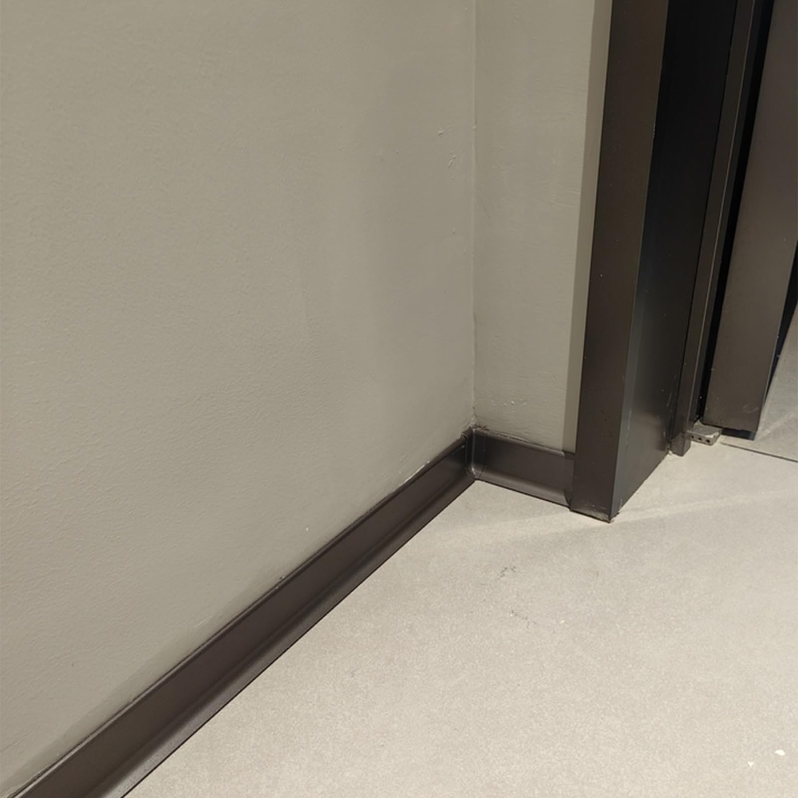 Rodapie Moldura de zócalo de aluminio Alturas de moldura 1.5/2.4/3.2 pulgadas Longitud 2/2.5/3.3/4/5/5.8 pies Base de pared de metal Borde de zócalo de arco redondo para baño(H-8cm/3.2in,L-25in/63.5cm