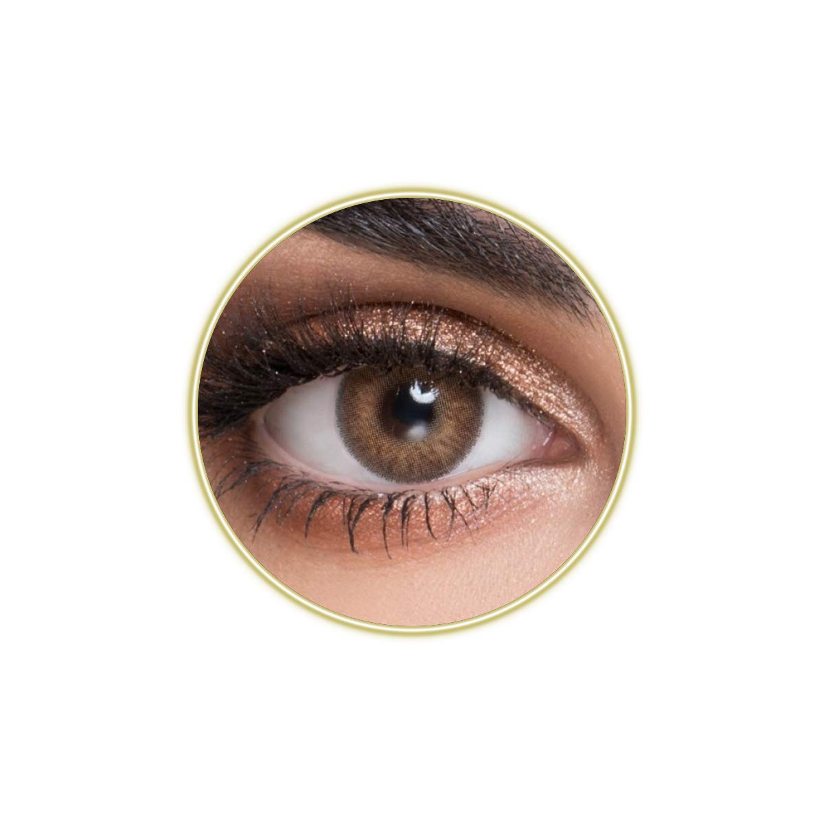 MyLens Oro Brown Contact Lenses, Original Unisex MyLens Cosmetic Contact Lenses, 6 Months Disposable, Oro Brown (Dark Brown Color)