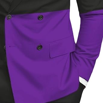 Men's Stylish Slim Fit Button Blazers Printed Notch Lapel Double Breasted Suit Jackets Dinner Prom Party Wedding Sport Coat