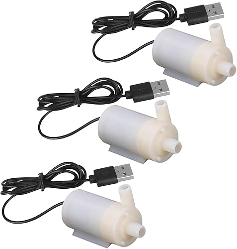 Mini bomba de agua micro sumergible USB de 3 a 5 V CC, pequeña bomba de acuario para pecera, acuarios, fuente de estanque, jardín hidropónico