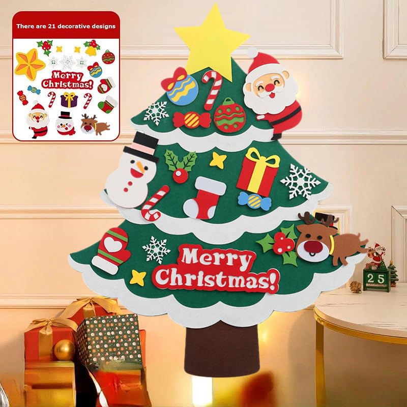 Amazon | Gehanico クリスマス 飾り 壁掛け フェルトクリスマス