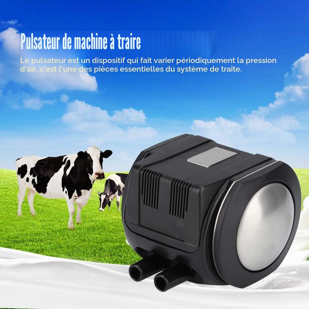 Pulsateur de Machine à traire, Pulsateur pneumatique en Acier Inoxydable, HP102 accessoires de Machine à traire pour vache équipement agricole avec deux sorties pour Machine à traire de Vache