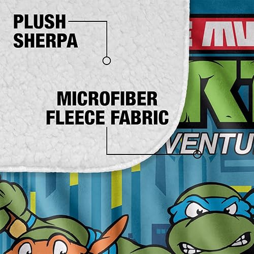 Miniatura 4 de Teenage Mutant Ninja Turtles TMNT Comic Cover No.21 - Manta de sherpa de tacto sedoso, súper suave, 50 x 60 pulgadas