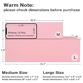 Aimyoo Pink Collapsible Gift Box with Magnetic Closure Lids 10.5x7x3 in, Bridesmaid Groomsman Proposal Boxes, Rectangle Storage Box 1 Pack