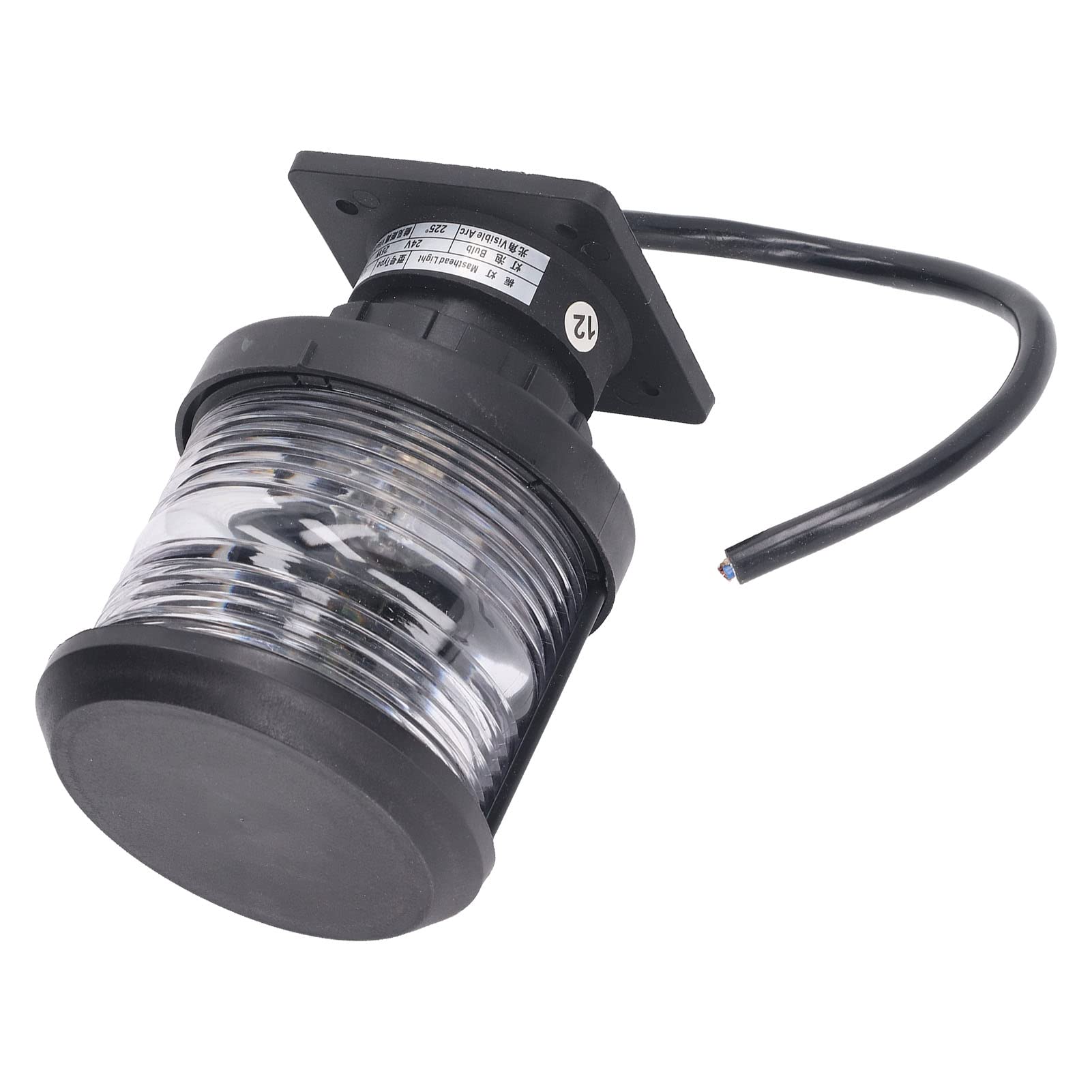 Luce Marina per Testa D'albero a LED a Bassa Potenza 25 W Impermeabile per Barche Sotto i 12 M Realizzata in Resistente PC PA GF e Lega di Rame