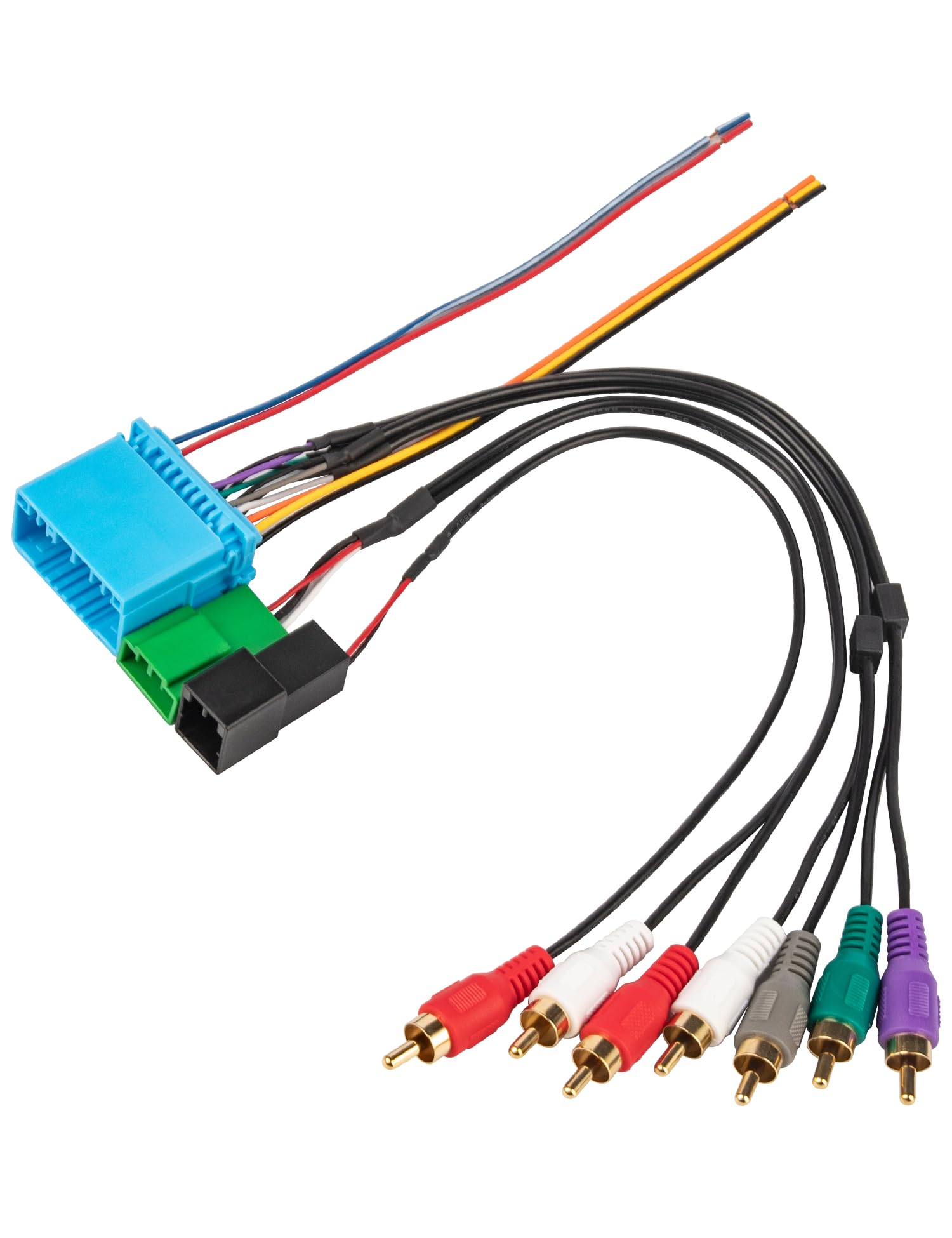 RED WOLF Faisceau radio amplifié avec sorties RCA pour Honda Element Retain Factory 2003-2011 Système audio haut de gamme Installation adaptateur de prise RCA pour unité centrale stéréo de rechange