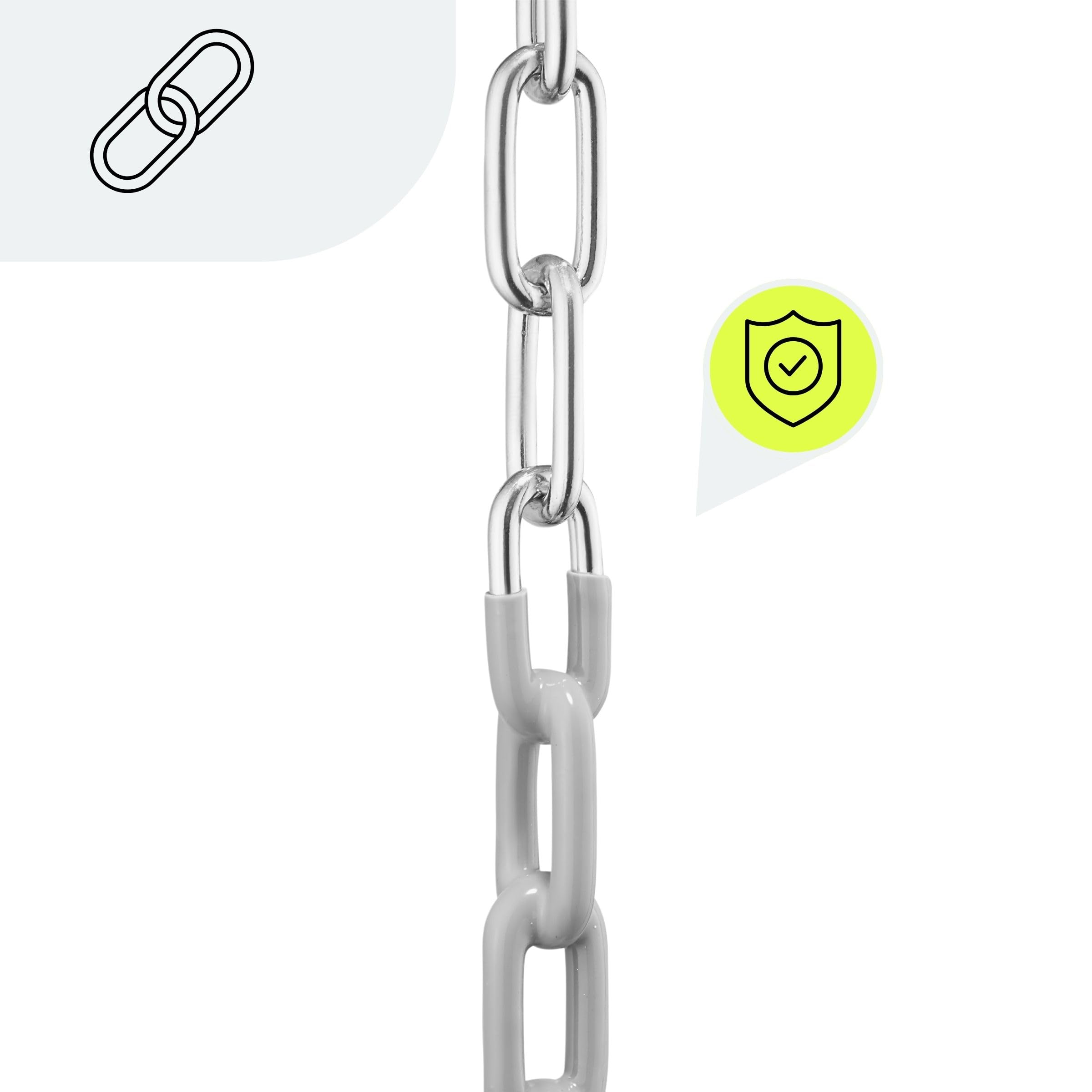 HyperMotion Altalena a catena per bambini piccoli con schienale alto, seduta in schiuma EVA, resistente agli agenti atmosferici, per giardino con moschettoni, 22 kg max