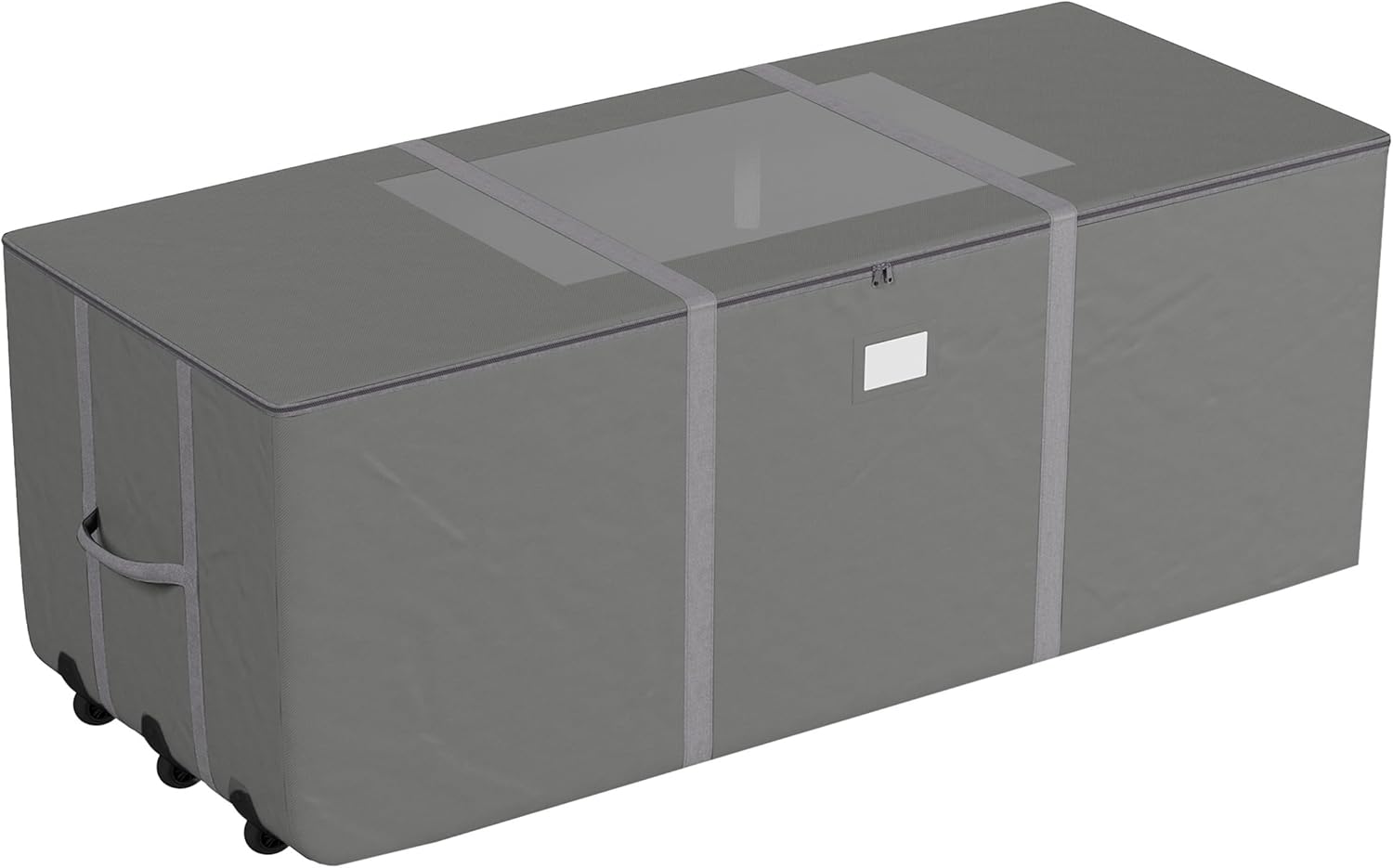 Rolling Storage Bag - 67in Storage Bags with Durable Handles and Wheels for Outdoor Cushion Storage, Clothes Storage, and More by Pure Garden (Gray)