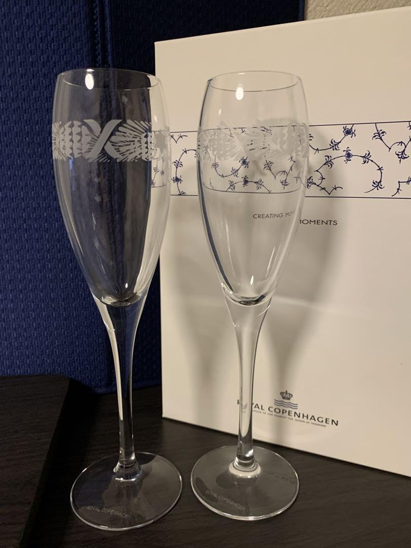 ロイヤル・コペンハーゲン シャンパングラス ネプチューン ペア 【公式