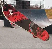 Mini Skate Infantil Estampado – Compacto, Leve e Resistente, Ideal para Iniciantes, Cores Sortidas (Vermelha e Rosa)