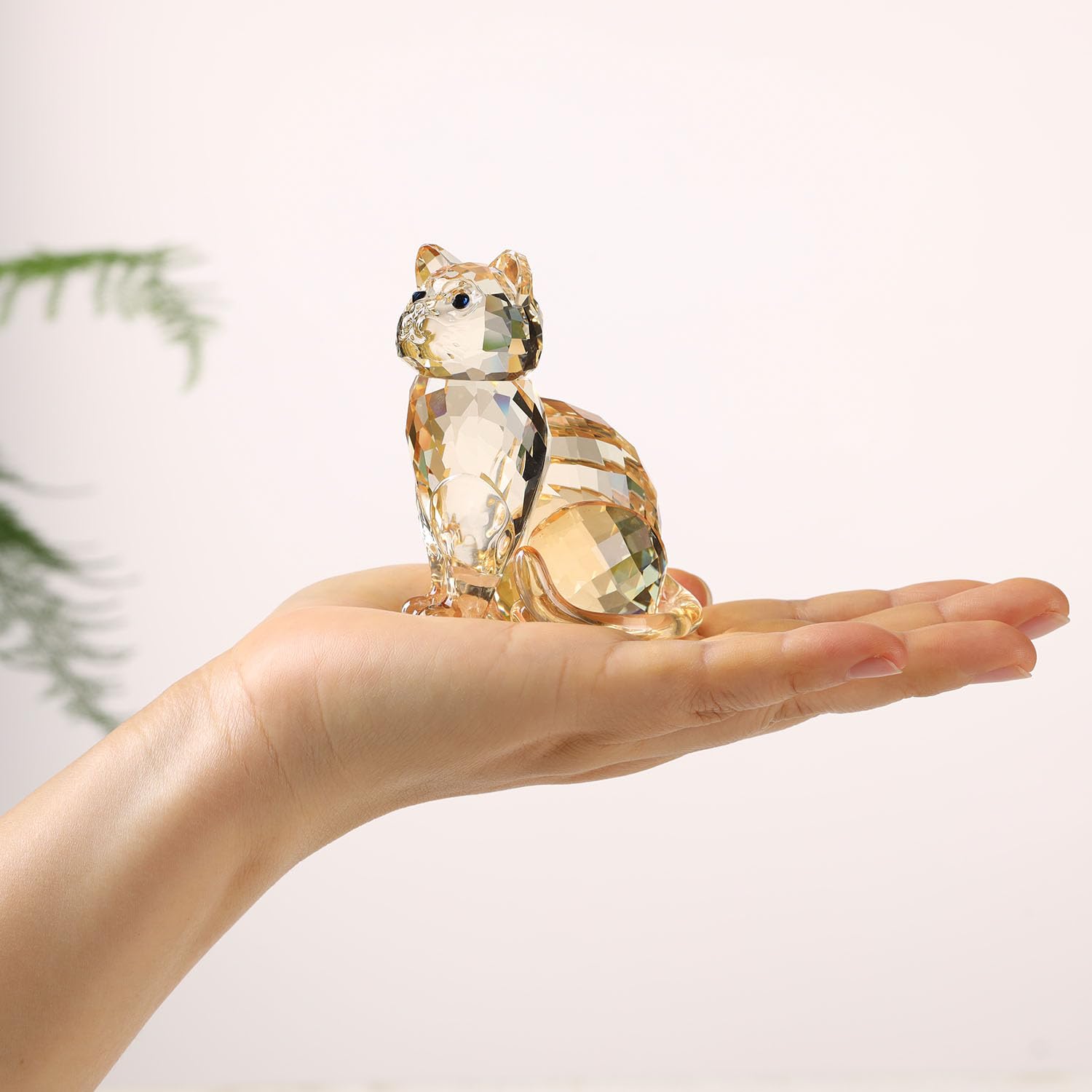 Amazon.co.jp: クリスタルキャット リアル 動物 子猫 アート 置物