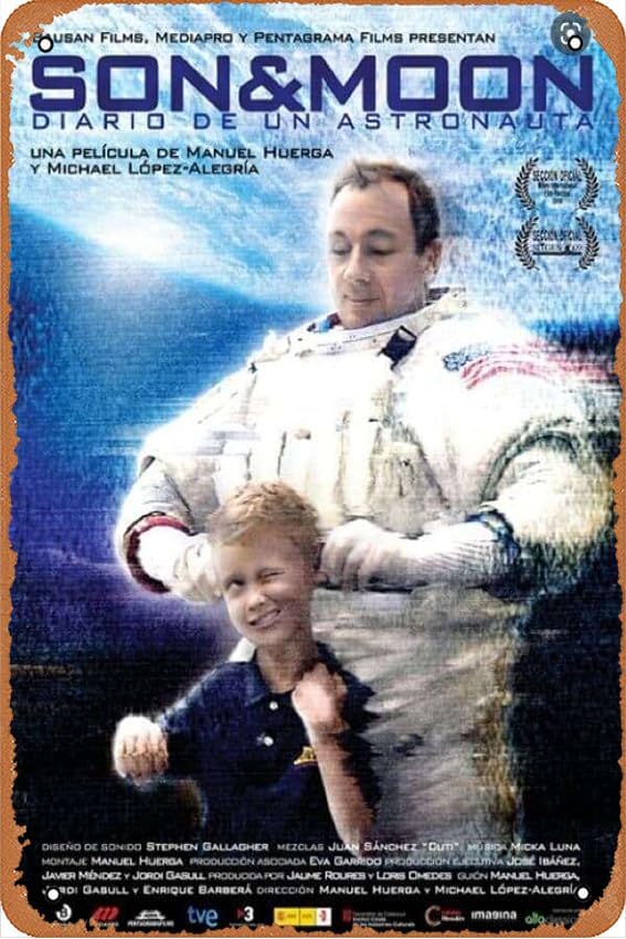 Son & Moon diario de un astronauta Movie Poster Home Wall Art Decoration Retro Metal Tin Sign 8x12 inch