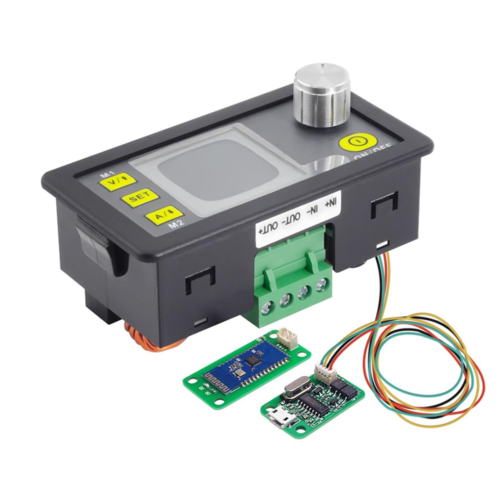 Regulador de voltaje digital profesional con control de corriente preciso para instrumentación, proyectos técnicos, convertidores de voltaje descendente
