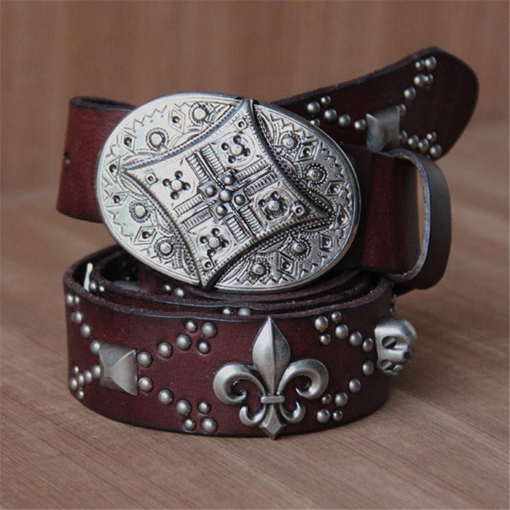 Amazon.co.jp: メンズと女性のレザーベルト メンズ 革 スタッズ