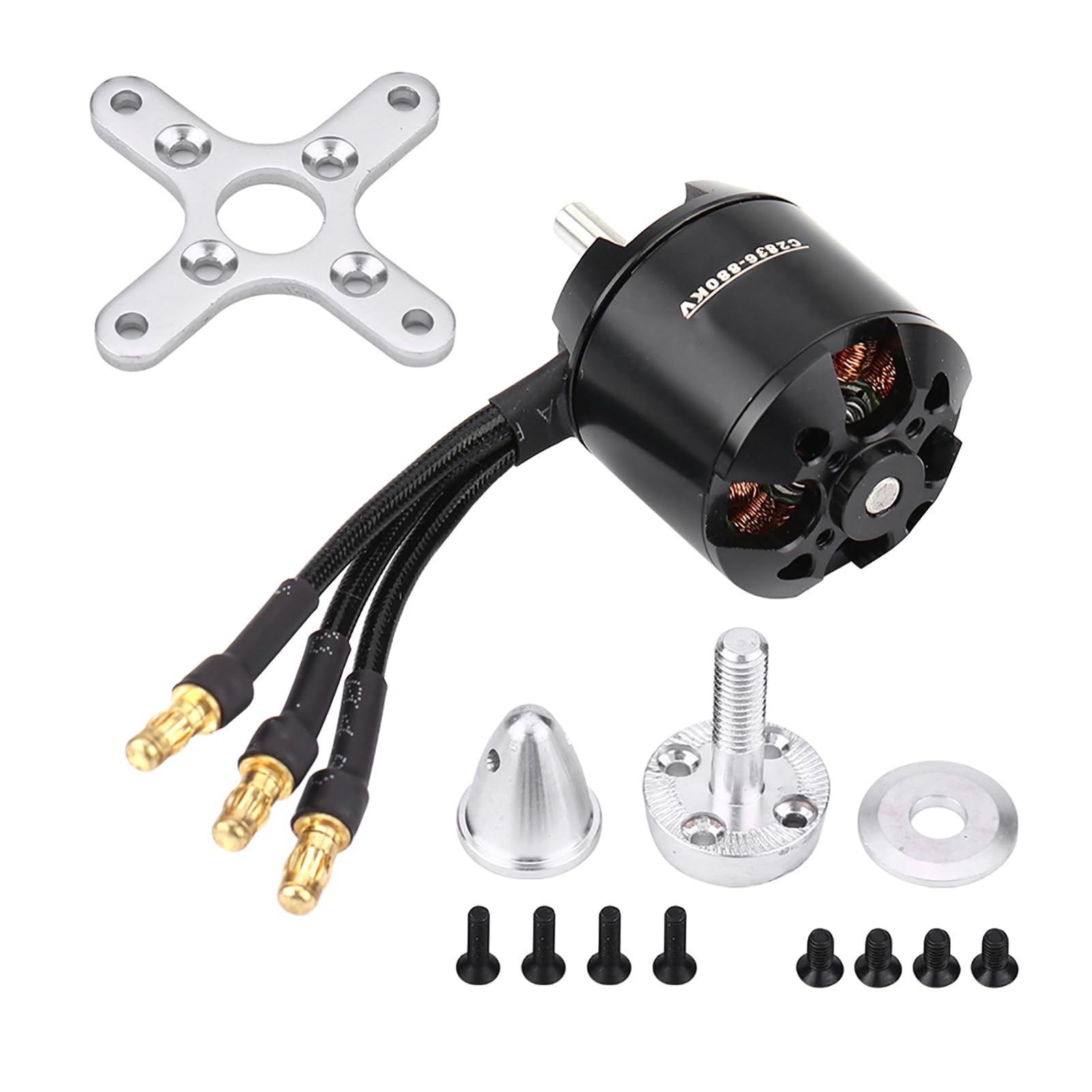 Motor de RC, Potente Motor 2216 880KV para Control Remoto, Diseño Compacto para Modelos RC, para Aviones, Drones y Coches RC