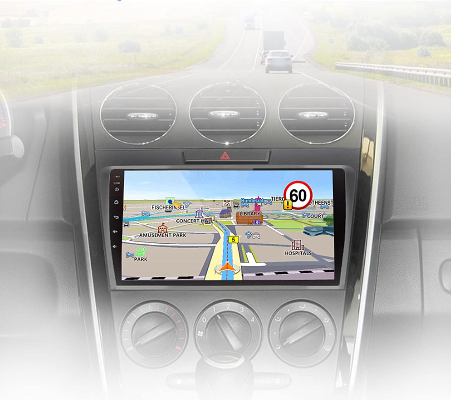 oreq car stereo radio 9in touch screen car multimedia player car fm stereo support gps navigation bluetooth wifi hand free calling for mazda cx7