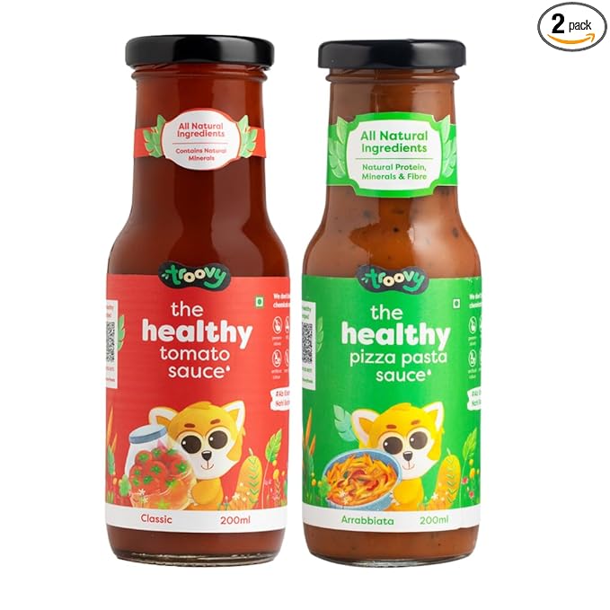 Healthy Sauce Dips Spread (Tomato, Pizza Pasta) | 100% Chemical Free | No Preservatives | No MSG | No Processed Sugar (uses Jaggery) | All Natural Ingredients | 440 gm (Pack of 2)