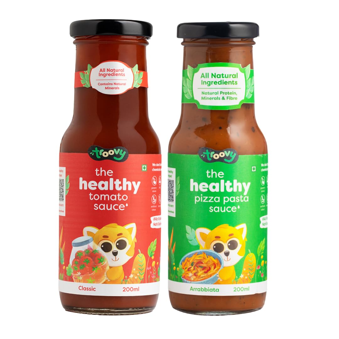 Troovy Healthy Sauce Dips Spread (Tomato, Pizza Pasta) | 100% Chemical Free | No Preservatives | No MSG | No Processed Sugar (uses Jaggery) | All Natural Ingredients | 440 gm (Pack of 2) (B0CGD6VRNM) Amazon Price History, Amazon Price Tracker