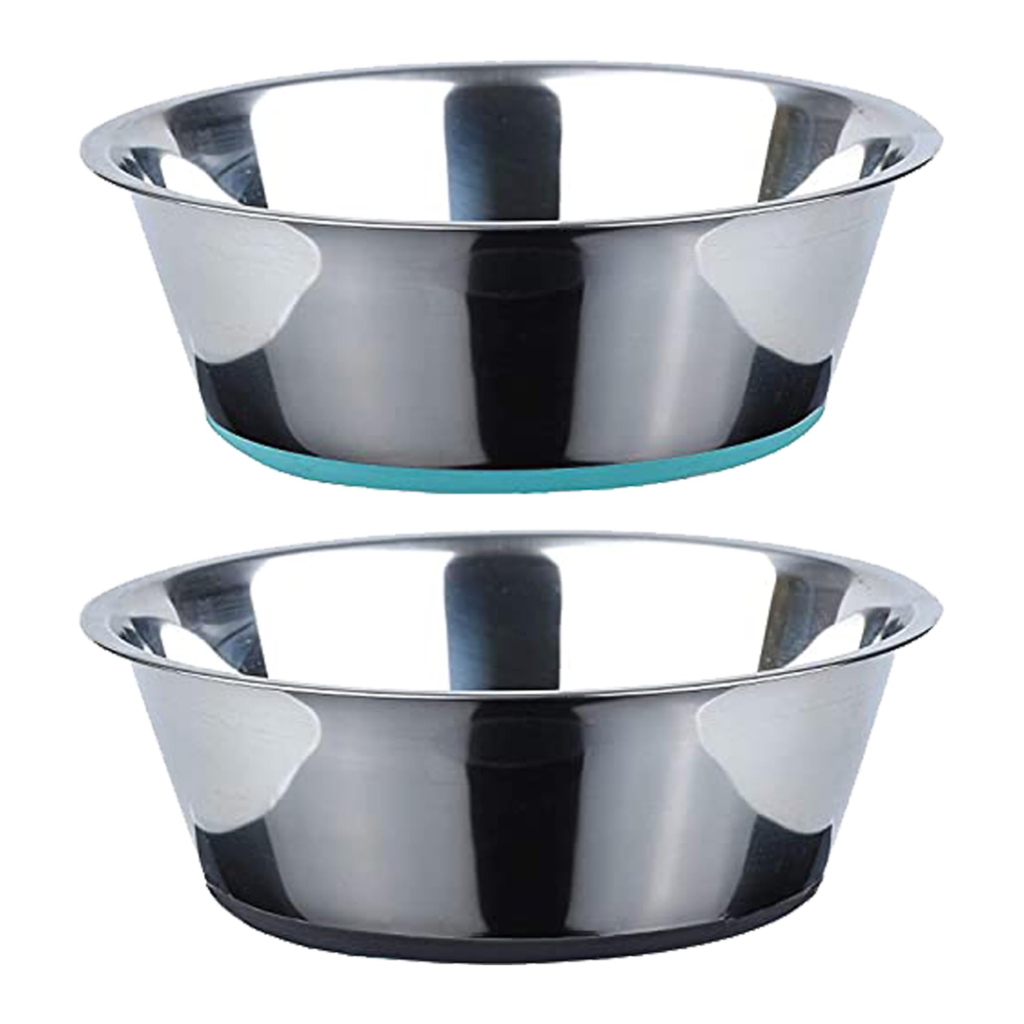 PEGGY11 Cuencos para Perros de Acero Inoxidable, Antideslizantes, Parte Inferior de Goma, Grado Alimenticio, Sin BPA, Aptos para Lavavajillas, Fáciles de Limpiar, 3,8L, 2 Paquetes