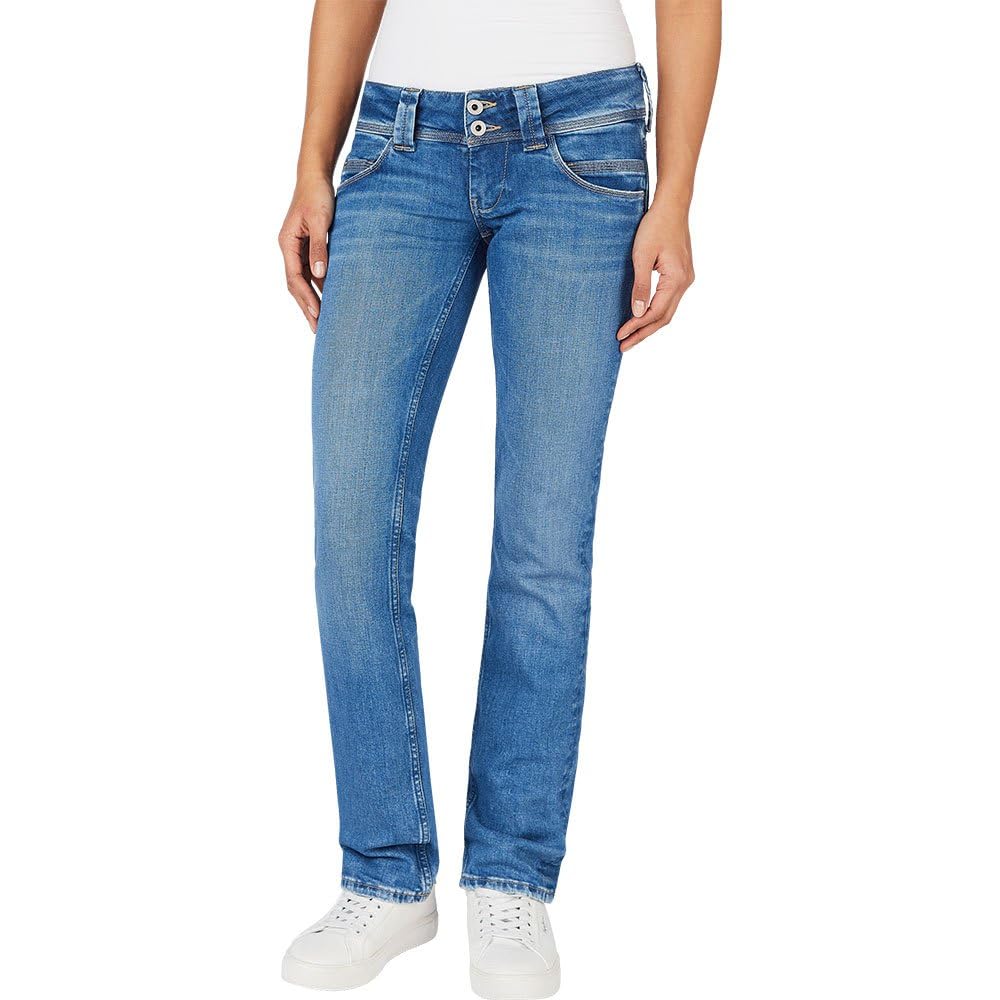 Pepe Jeans Womens Double Buttons Slim Low Waist Pl204586, Blue (Denim-vs3), 29W / 32L UK