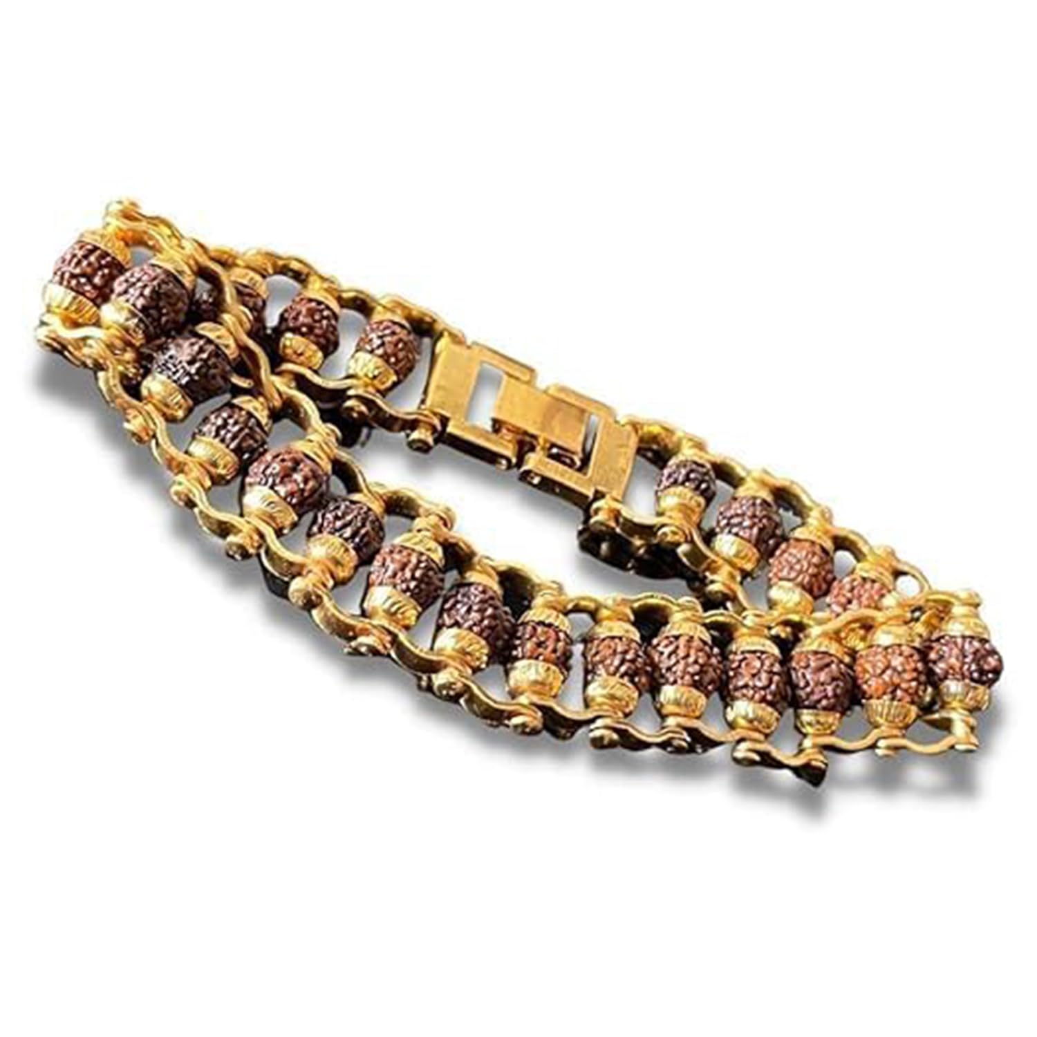 Mahi Gold Plated Bracelet with Rudraksha for Men and Women (BR1101053G) (B0CVQN5FTV) Amazon Price History, Amazon Price Tracker