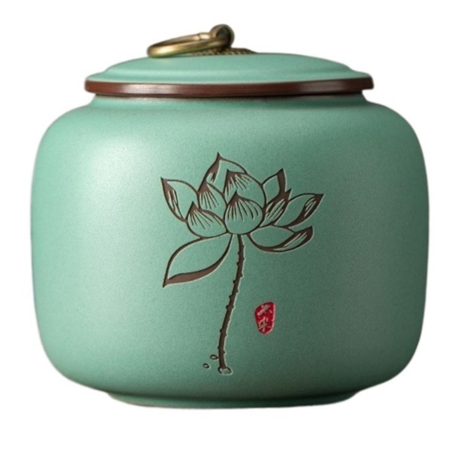 DFHS46JK Kitchen Jars High-grade Purple Clay Tea Canister With Sealed Lid Household Storage Jar For Coffee, Sugar, Candy for Sugar(Green,Large)