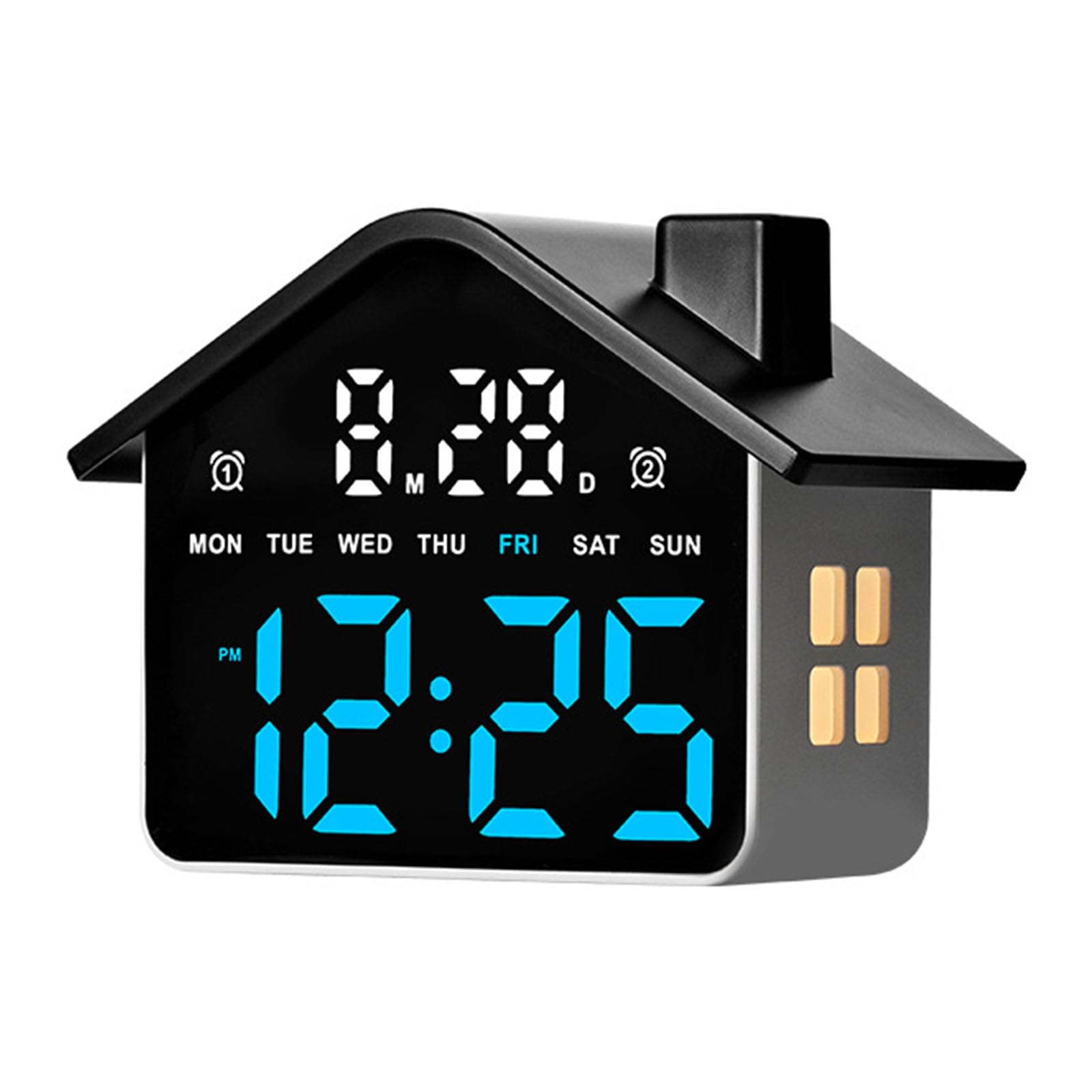 ZEPFJHE LED Digital Alarm Clock with 4 Brightness Dimmer Sound Electric Desk Clock for Bedroom Living Room Offices Bedside Clocks for Bedroom