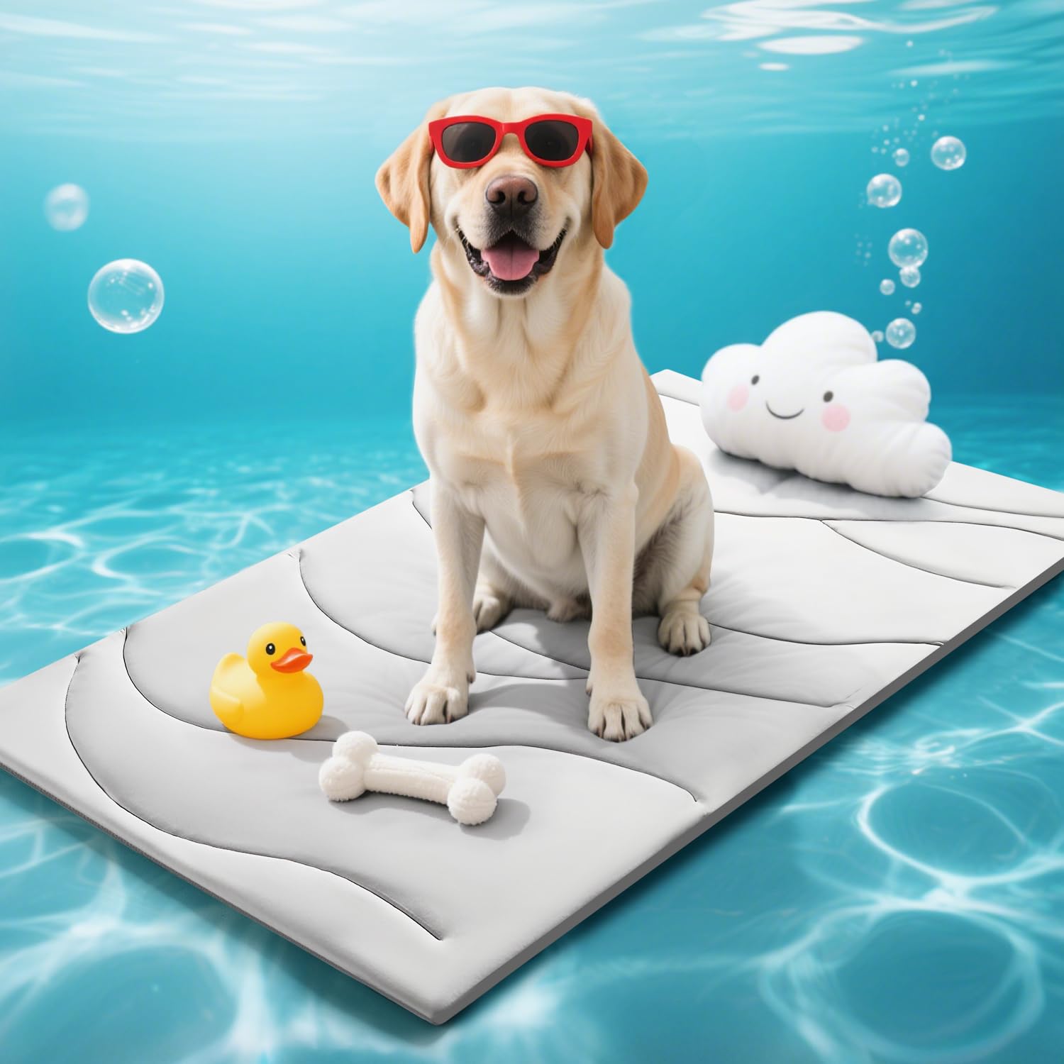 BABTGREAT Tapis de refroidissement pour chien – Tapis rafraîchissant réversible pour chiens de taille XL, lavable, non toxique, tapis rafraîchissant d'été 2.0 pour animaux de compagnie – Tapis de