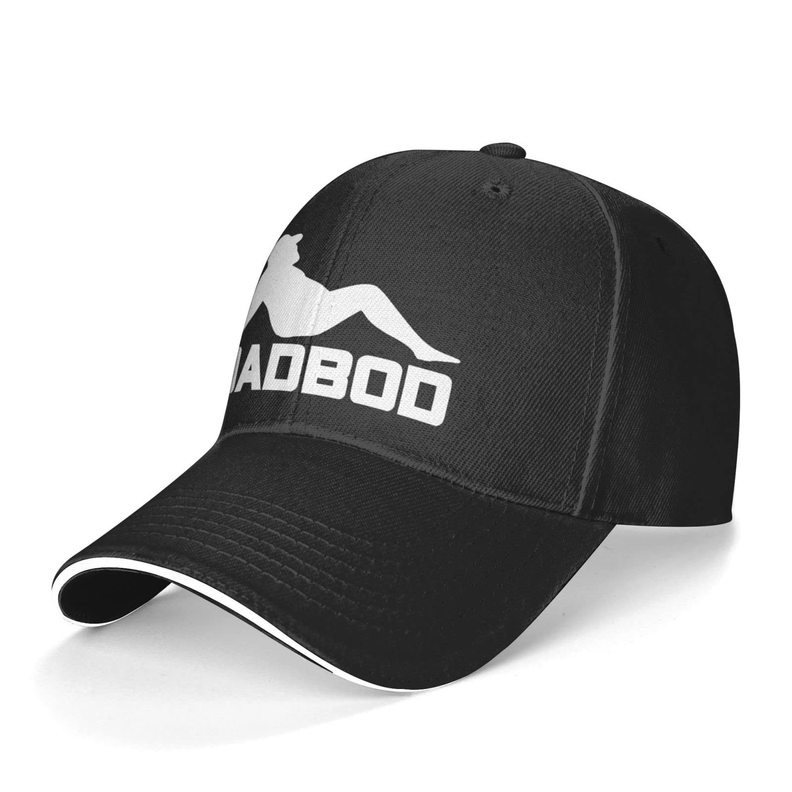 Atourdealss Unisex Black Dad Bod Baseball Cap Classic Adjustable Hat