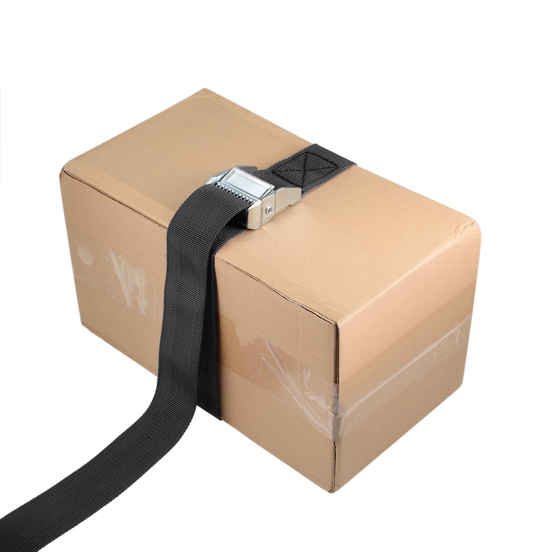 sourcing map 7 m x 25 mm Sangle d'arrimage Sangles d'arrimage pour Cargaison Boucle 80Kg Noir
