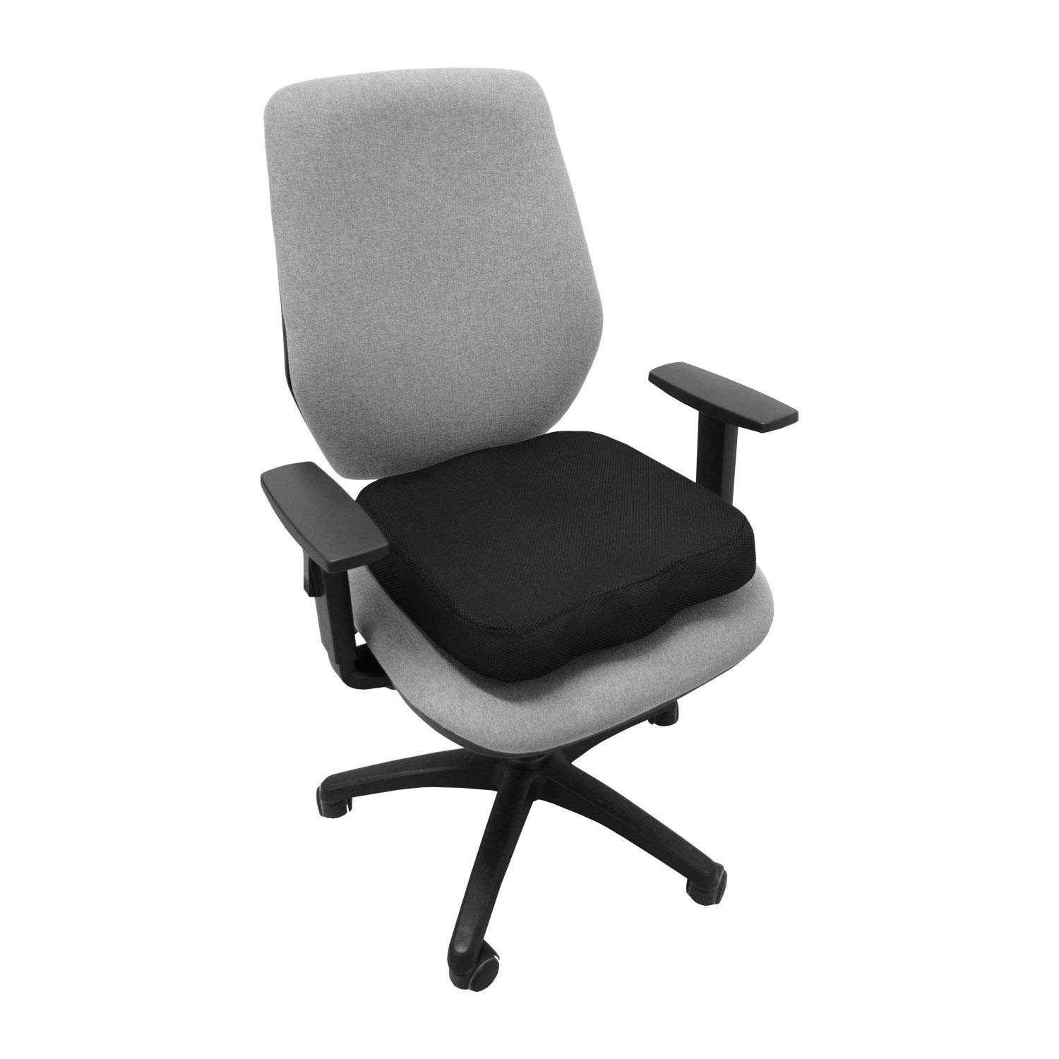 Coussin Siège Mémoire Forme ZEVNRUO - Ergonomique 41,5x46cm Pour Bureau/Voiture/Fauteuil Roulant