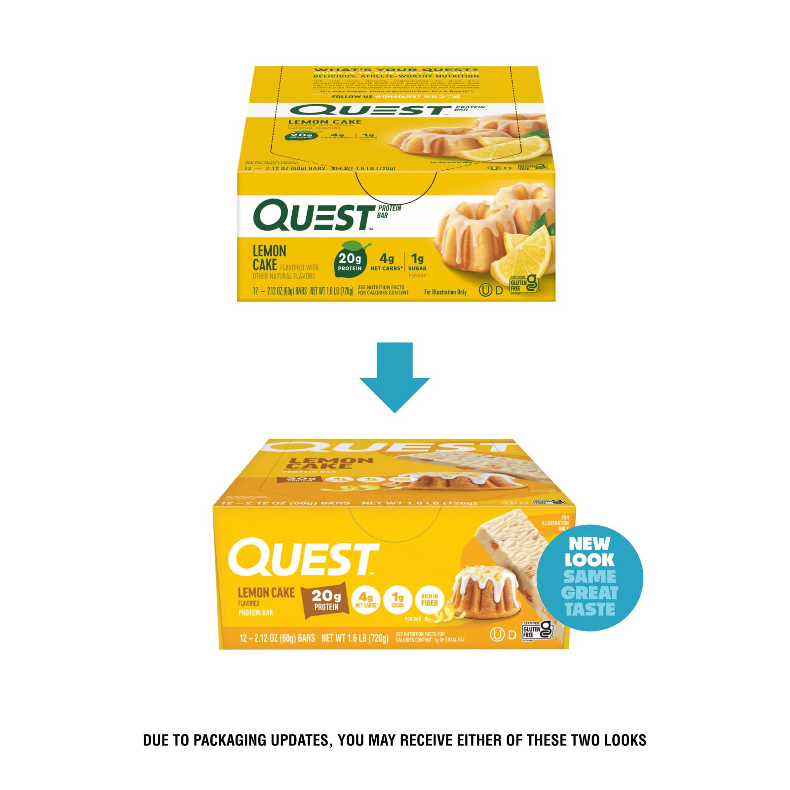Quest Bar, Lemon Cake, 12/Box