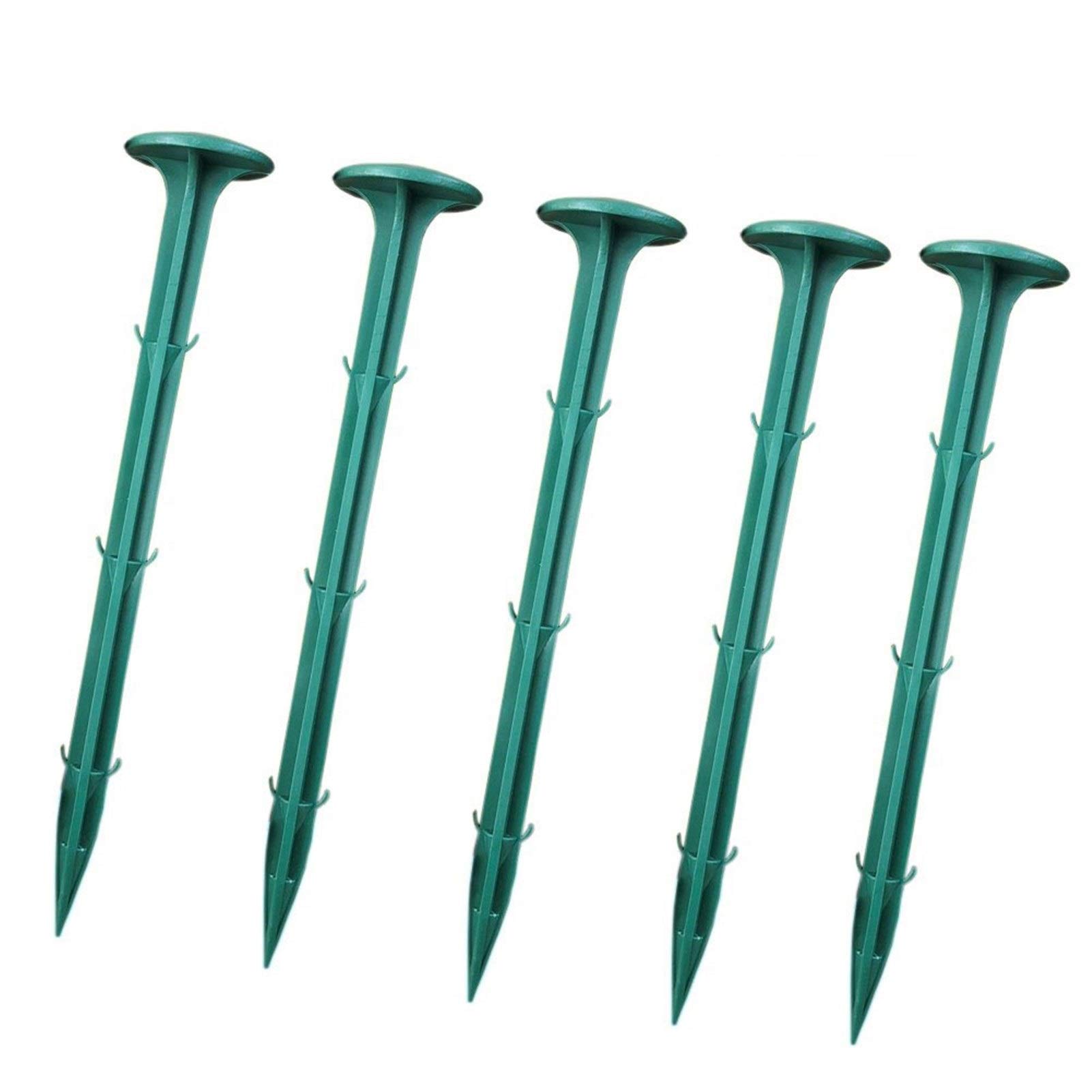 100 Picchetti di Ancoraggio Lunghi, Ancoraggioper Giardino, Chiodi Ancoraggio con Ganci in direzione opposta, per Fissare teloni di Copertura Protezione per Raccolti, Verde (Size : 16cm)