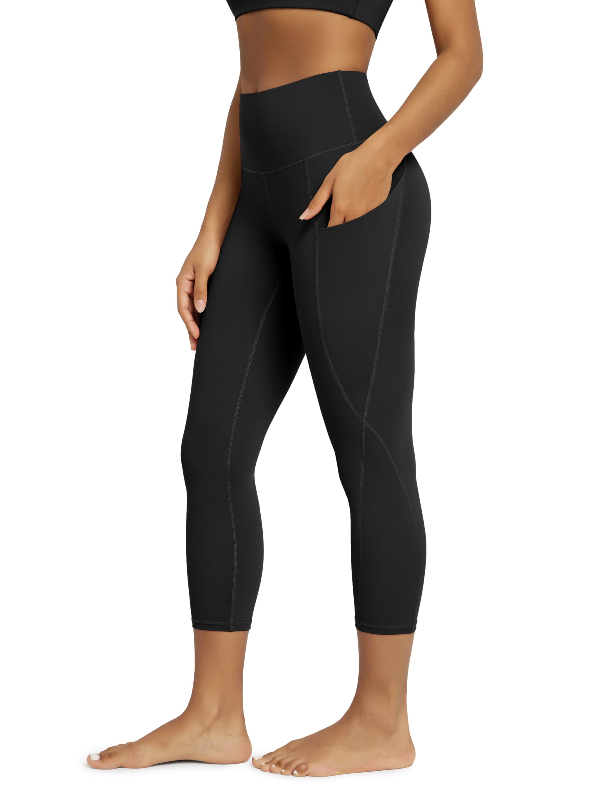 ODODOS Women's High Waisted Yoga Leggings with Pockets, Tummy Control Non See Through Workout Athletic Running Yoga Pants