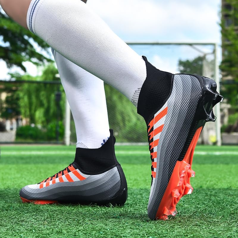 Soccer Cleats for Mens Womens Lace-Up Indoor Professional Training Turf Football Boots High Ankle Baseball Shoes - Image 5
