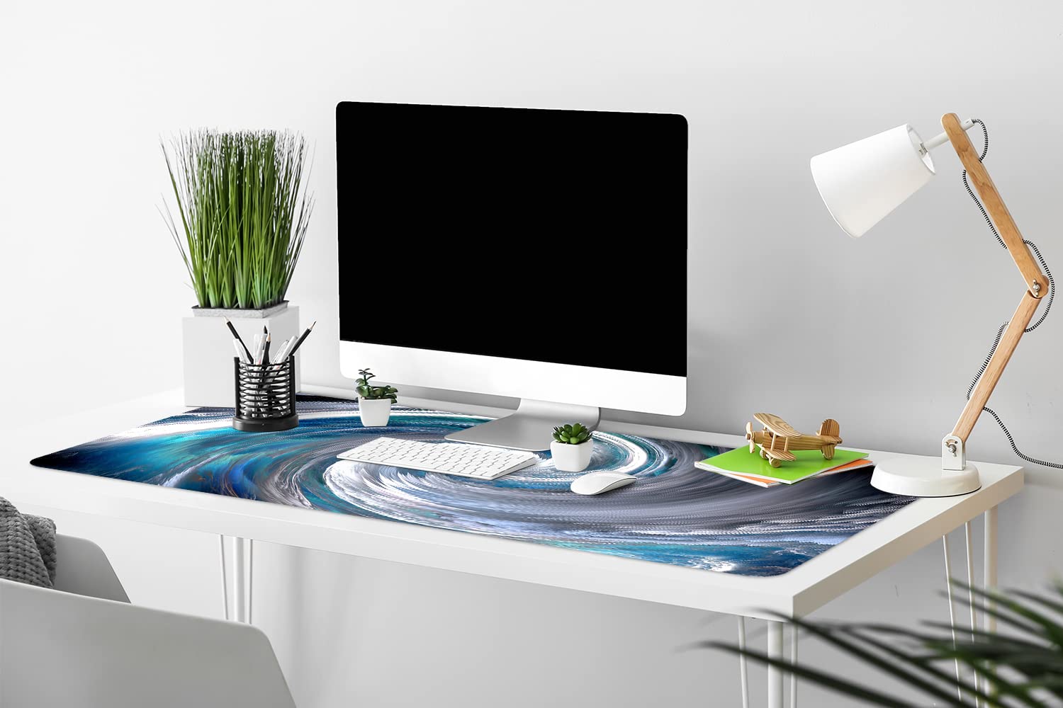Decormat Sottomano da scrivania per mouse 120x60cm Grande Protezione per tavolo - Vortice