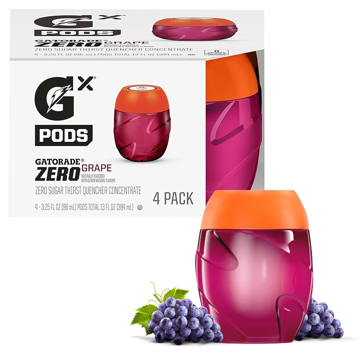 AYD Goods Pods, Grape Zero, 4 Counts of Sugar-Free Pods