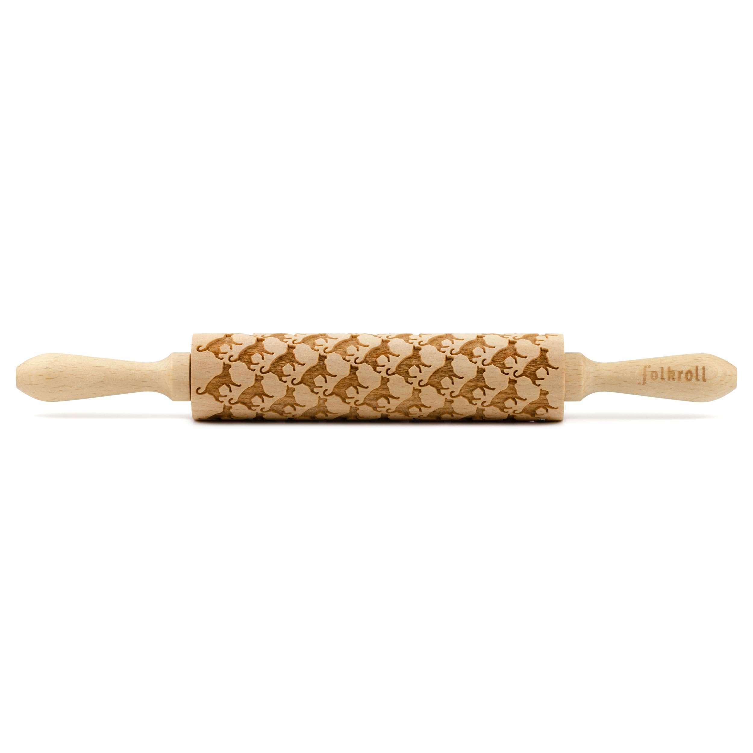 892578 - Mattarello in legno di faggio, misura media, 37 cm