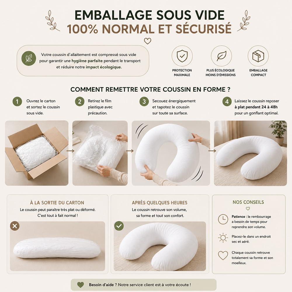 Babysom - Coussin de Maternité 3 en 1 : Grossesse, Allaitement & Repos Bébé - Housse Double Gaze en Coton - Déhoussable et Lavable - Microfibres Silencieuses - Motif Léopard - XXL