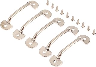 YYDFPIIA 5pcs Drawer Pull Handle Silver Knobs 60mm*15mm Zinc Alloy Cabinet Cupboard Kitchen Bookcase Decorative Furniture Hardware Screws