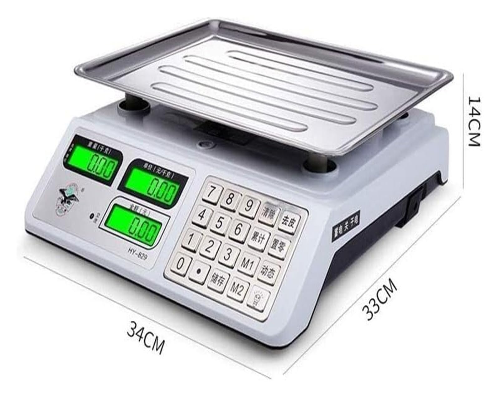Balanze elettroniche per cucina, bilancia da banco elettronica, display impermeabile in acciaio inossidabile per verdure e frutta, bilance elettroniche multifunzionali per fast food, bilance da 30 kg