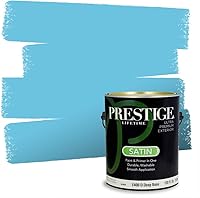 Vista 52 de Prestige Paints. - Base y pintura para exteriores en un solo galón, 1 galón. plano, comparable con Sherwin Williams Topsail.