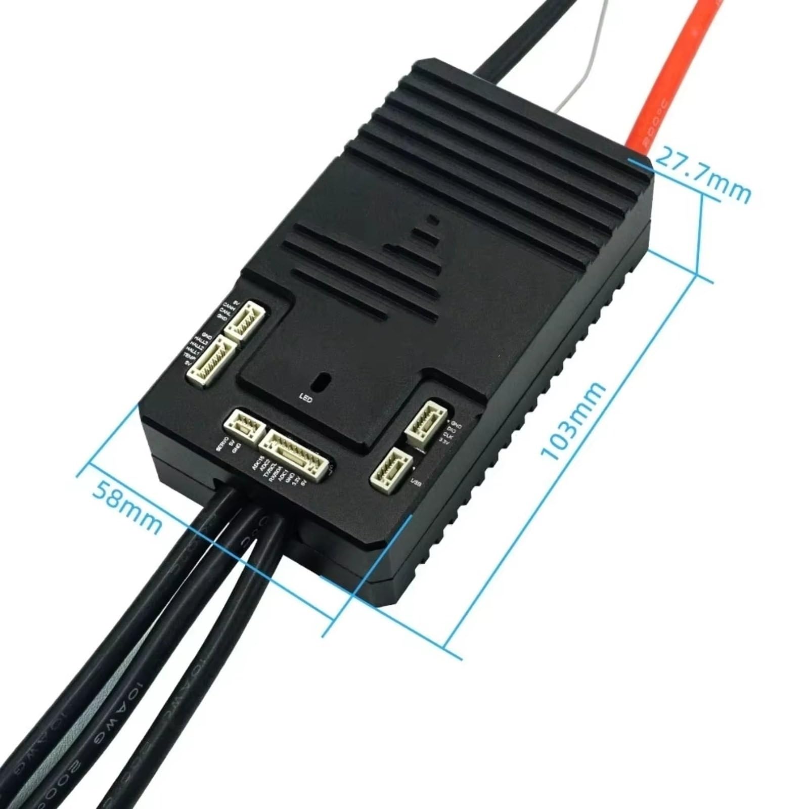 Per 75100 Single Drive ESC 75V 100A Brushless Sensore Motore Regolatore Di Velocità Base Skateboard Elettrico Ebike RC ESC(75100 PRO ALU Case)