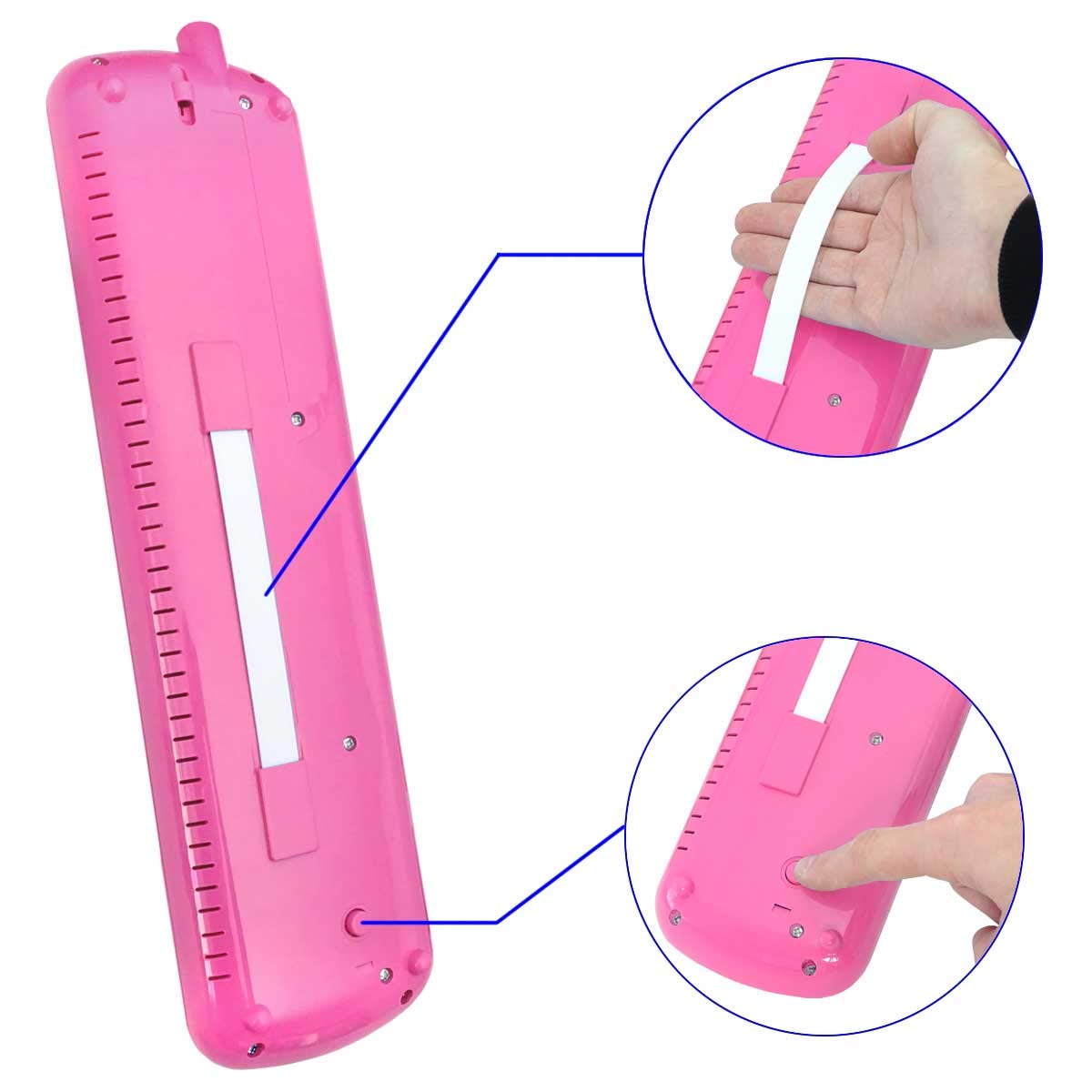 keepdrum Melodica Pink 37 Tasten mit Tasche
