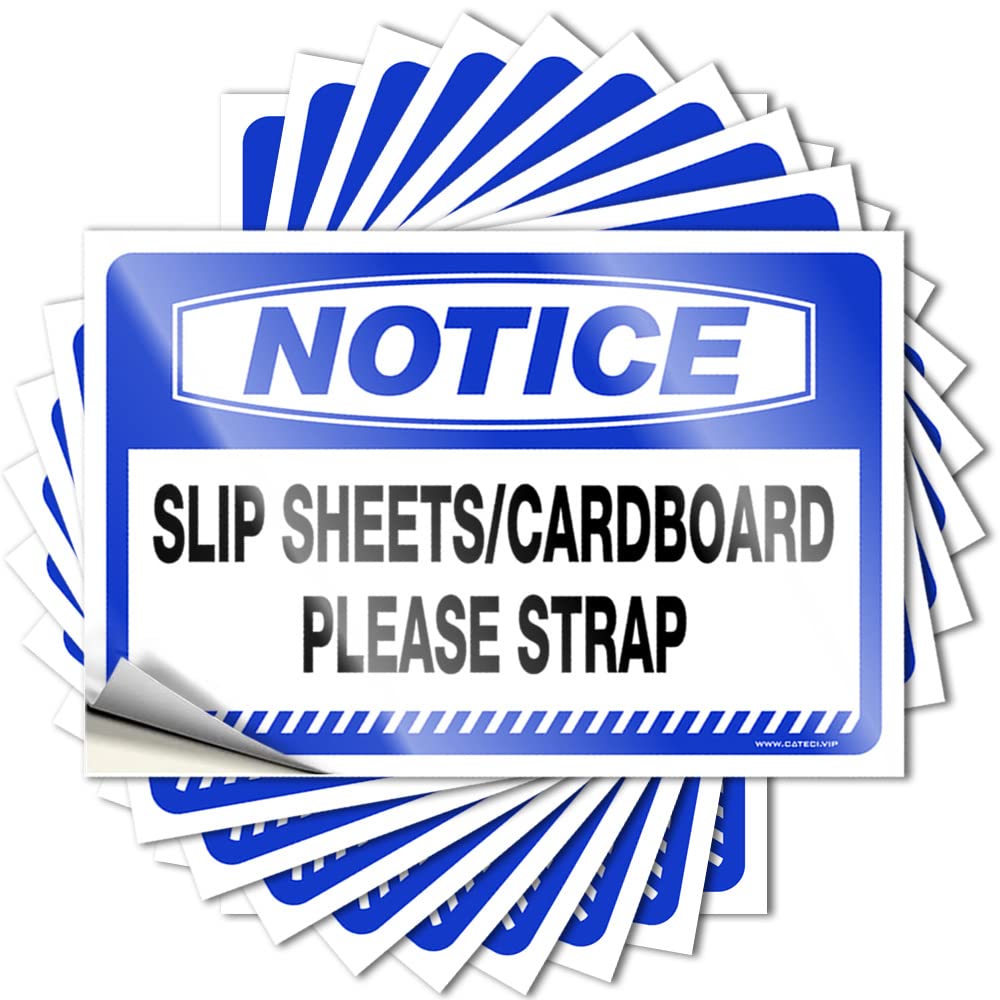 Stickers for Car Notice Slip Sheets/Cardboard Please Strap Stickers 10 Pcs Mechanic Stickers Sticker for Cars(8X12CM)