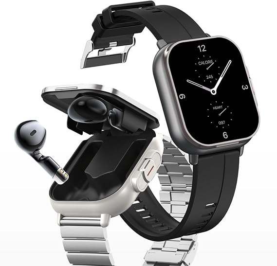 Ejoyous Smartwatch mit Kopfhörer 2 in 1 Smart Uhr mit Kopfhörer Drin Bluetooth Sportuhr Fitnessuhr für Herren Frauen 2.01‘’ HD Großes Display Schlafmonitor Fitness-Tracker