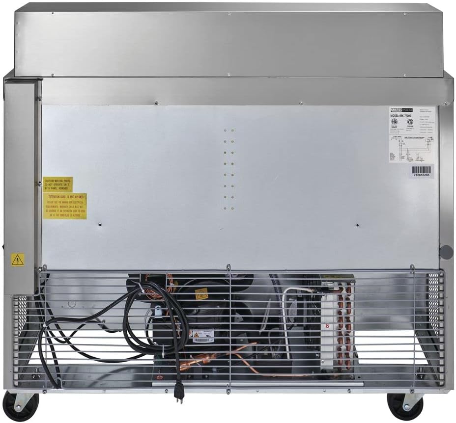 Rear view of Kratos 69K-770 showing compressor and condenser coil