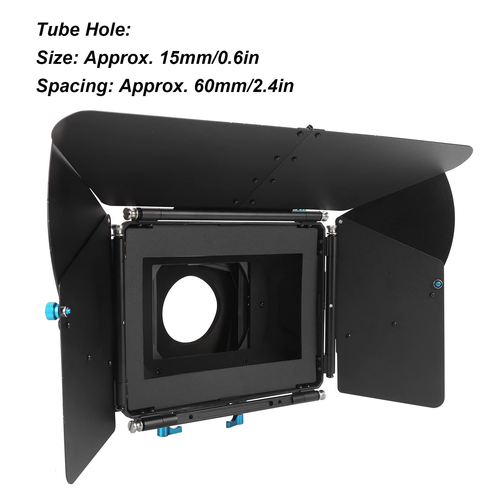 Parasole Oscillante con Scatola Opaca per Asta da 15 Mm Che Riduce L'abbagliamento per la Creazione di Video in Lega