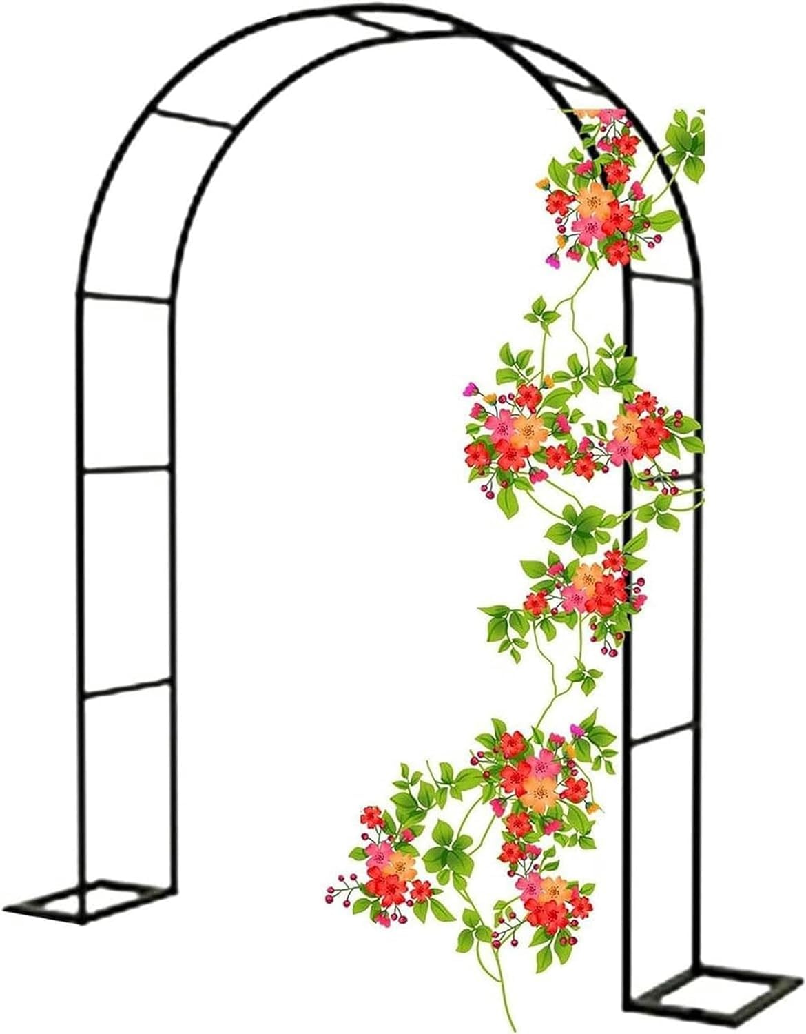 Garden Tree Arch Metal Arch, Used For Climbing Plants, Independent Tree Frame Pavilion Garden Arch (Color : White, Size : W2M*H2.3M)