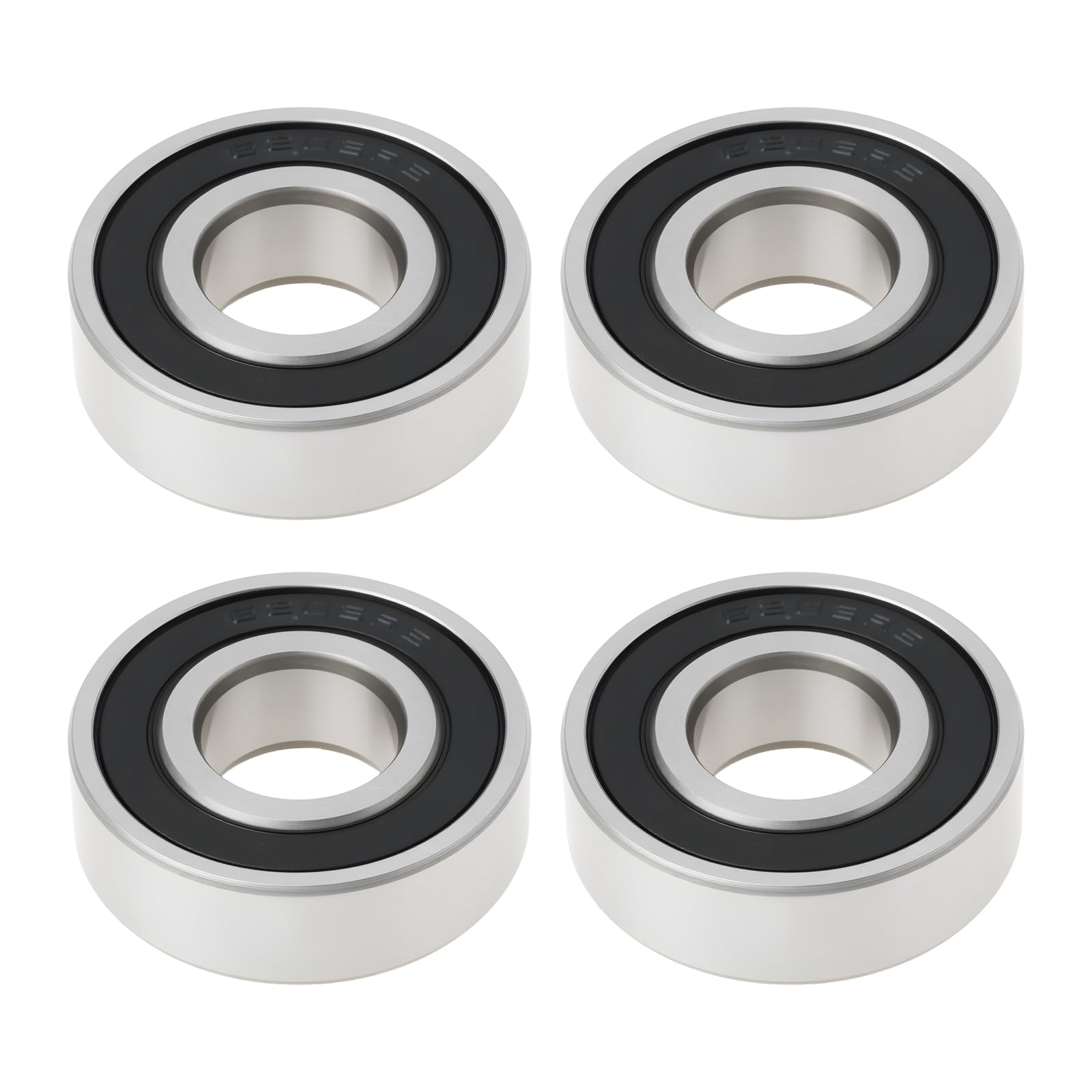 Briny River 4Pcs Double Rubber Sealed Ball Bearings 6203-2RS-C3 17x40x12mm for Mechanical Equipment Motors Pumps